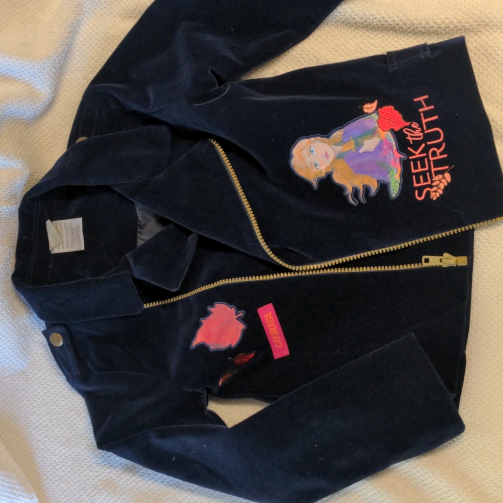 Disney Frozen Navy velour jacket